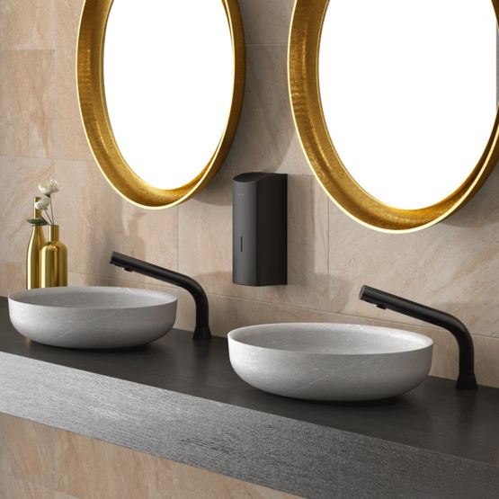  Mitigeurs électroniques à piles ou sur secteur | BLACK BINOPTIC MIX 488MCHB et MIX 388MCHB - DELABIE