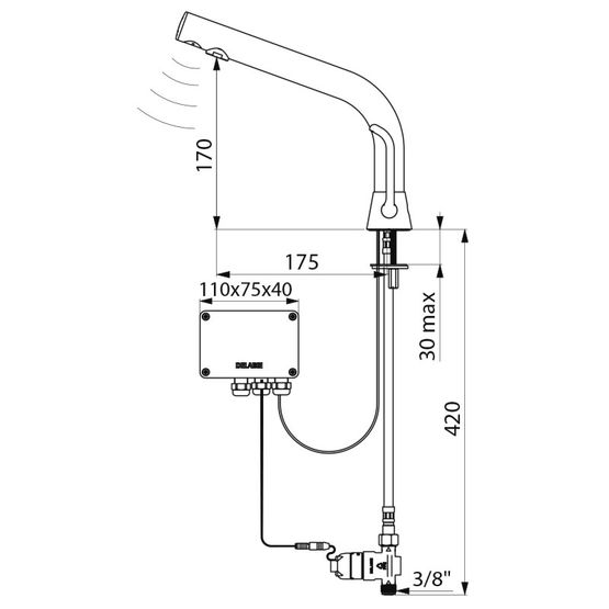  Mitigeurs électroniques à piles ou sur secteur | BLACK BINOPTIC MIX 488MCHB et MIX 388MCHB - Mitigeur à déclenchement automatique pour collectivités