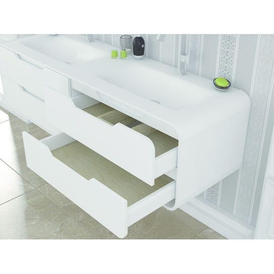 Mobilier de salle de bains moulé en solid surface | Loft&amp;Bath Solid Surface