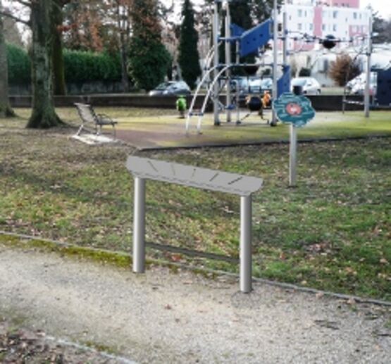  Mobilier urbain assis-debout | Assis debout compact avec support deux-roues en option - SEMCO