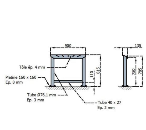  Mobilier urbain assis-debout | Assise assis-debout en acier thermolaqué - SEMCO