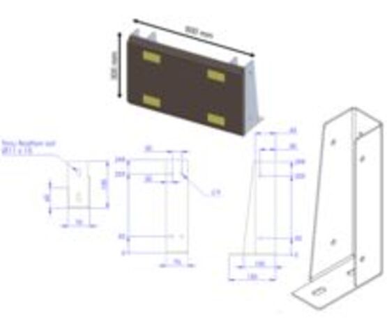 Module bouclier blindé RAS du sol | PARGOM H.300 mm L.500 mm  - produit présenté par WATTELEZ