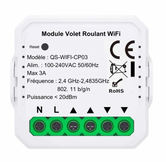 Module interrupteur WiFi pour volet roulant connecté | Silumen
