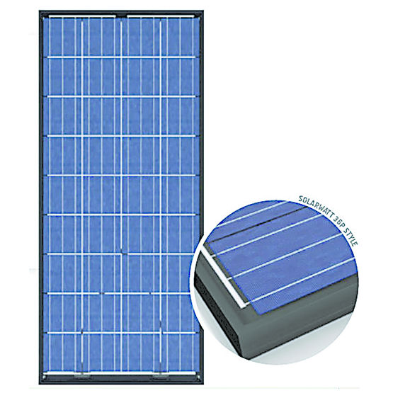 Module photovoltaïque bi-verre à cadre en aluminium noir | Solarwatt 60P Style