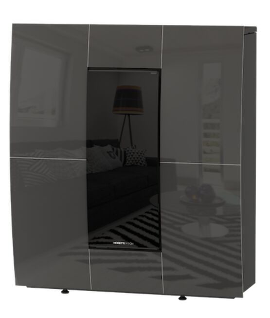  MORETTI DESIGN - Poêle à granulés – HYBRID | COMPACT GLASS  - Poêle à granulés