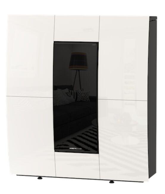 MORETTI DESIGN - Poêle à granulés – HYBRID | COMPACT GLASS  - produit présenté par MORETTIDESIGN FRANCE & BELGIQUE