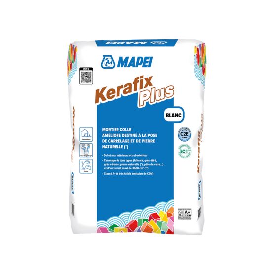 Mortier-colle amélioré C2E | KERAFIX PLUS pour carrelage toutes porosités