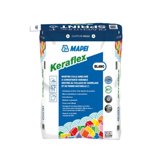 Mortier-colle amélioré C2TE/C2EG | KERAFLEX à double consistance pour carrelage
