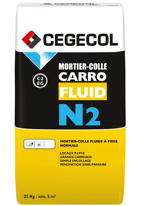Mortier-colle C2 EG fluide amélioré | CARROFLUID N2