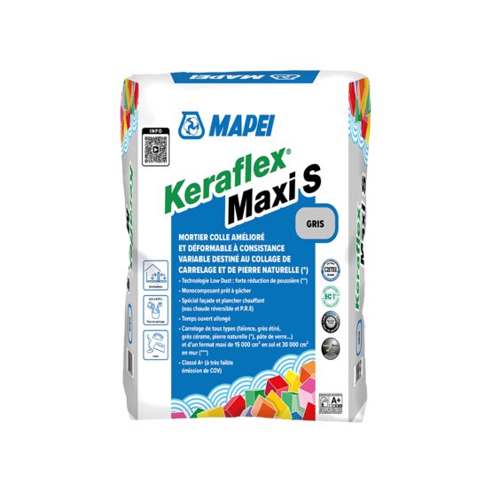 Mortier-colle déformable C2S1 TE / C2S1 EG | KERAFLEX MAXI S pour carrelages grands formats