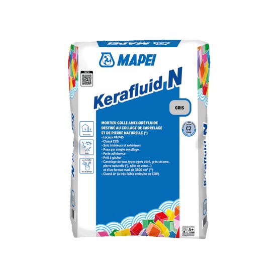 Mortier-colle fluide C2G | KERAFLUID N pour locaux P4/P4S et carrelages de grandes surfaces