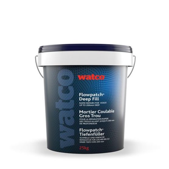 Mortier de réparation coulable à prise rapide pour des trous profonds dans un sol en béton | Mortier Coulable Gros Trou - WATCO