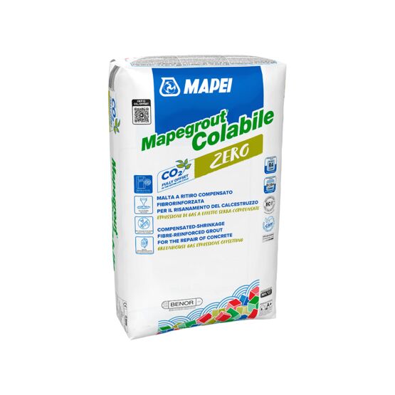 Mortier de réparation structurale R4 | MAPEGROUT COLABILE ZERO mortier coulable à retrait compensé