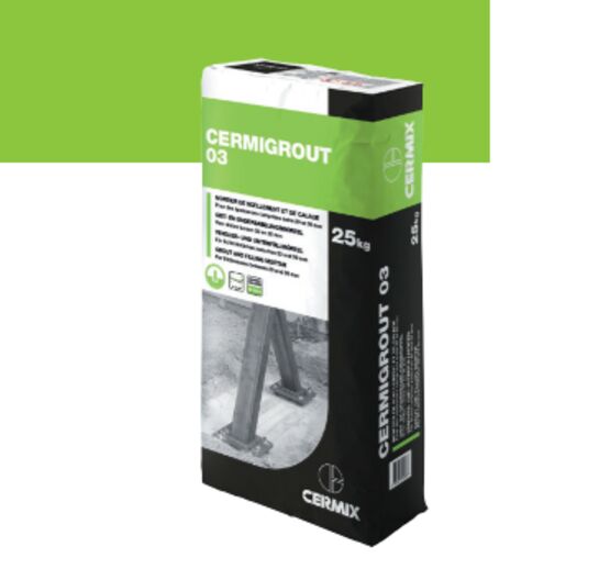 Mortier de scellement et de calage moyen 20 à 160 mm | CERMIGROUT 03 - CERMIX
