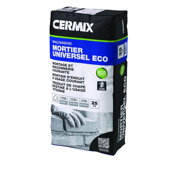  Mortier éco-conçu pour maçonnerie, chape et enduisage | Mortier Universel Eco - CERMIX
