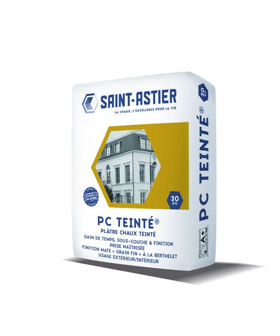  Mortier-enduit teinté plâtre et chaux pour rénovation de façade 2 en 1 | PC Teinté - SAINT-ASTIER
