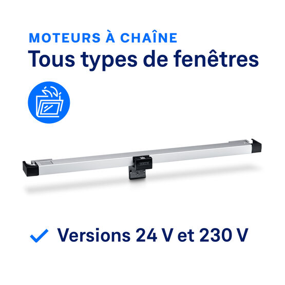  Motorisation à chaîne pour la ventilation naturelle | GEZE Slimchain - Motorisation pour fenêtres et portes-fenêtres