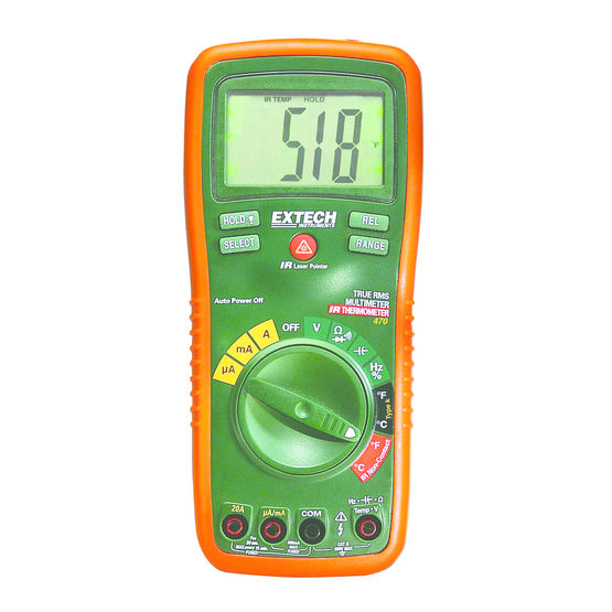 Multimètre à thermomètre infrarouge intégré | Multitherm EX 470