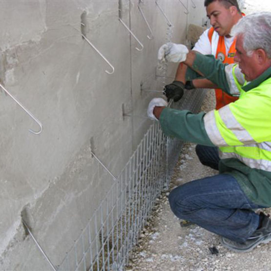 Mur béton à parement gabion | Mur à parement gabion - produit présenté par CHAPSOL