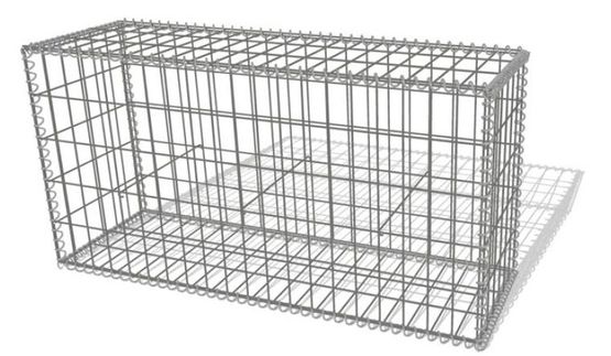 Mur de clôture avec mailles mixtes et ligature spirale | GABION-KIT OPTIMIZED CLOTURE - TENDANCE GABION