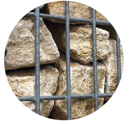 Mur de clôture avec mailles mixtes et ligature spirale | GABION-KIT OPTIMIZED CLOTURE - produit présenté par TENDANCE GABION