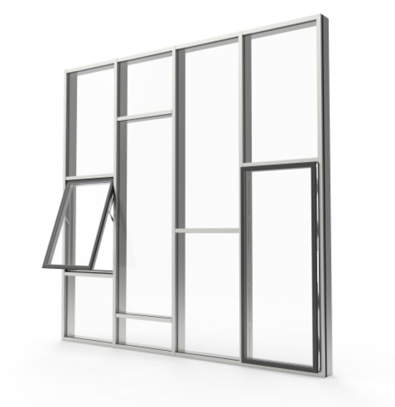  Mur rideau pour façade | KOR TP52 - Murs rideaux en verre extérieur attaché(VEA)