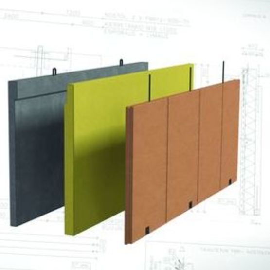 Mur sandwich hybride en panneau de bois composite LVL et béton | Mur Hybride