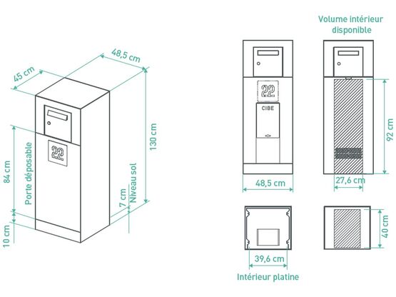  Muret technique pour les coffrets techniques ENEDIS et GRDF - Gamme BRICK | MTF-50 - MURET TECHNIQUE
