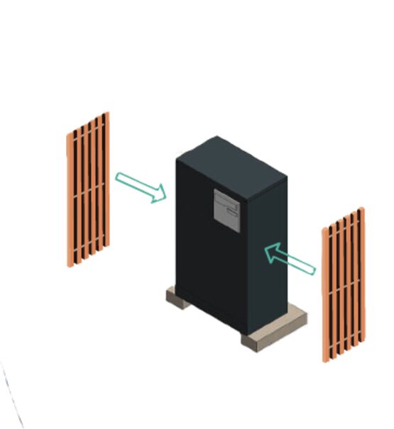  Muret technique type 80 avec double boite aux lettres face et coffret électricité gaz | MTF 80 BAL2  - Armoires, coffrets et équipements pour commande ou protection