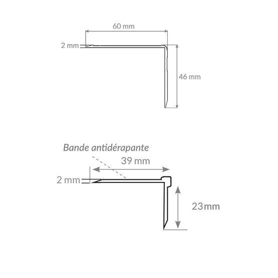  Nez de marche cornière avec antidérapant | WACCESS - WATTELEZ