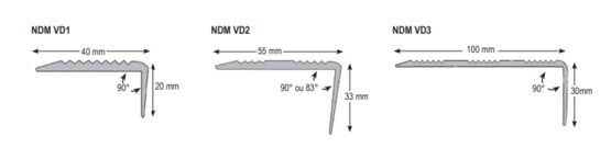 Nez de marche en aluminium | Série NDM VD - produit présenté par GV2 VEDA FRANCE