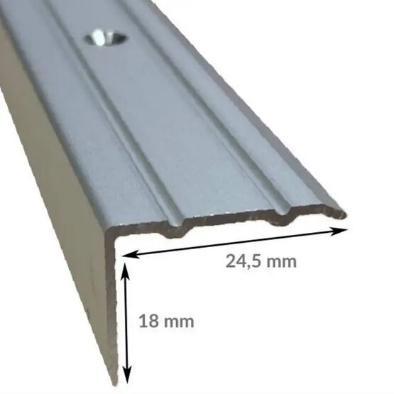 Nez de marche équerre alu percé 24.5 x 18mm l.3000 mm | WATTELEZ
