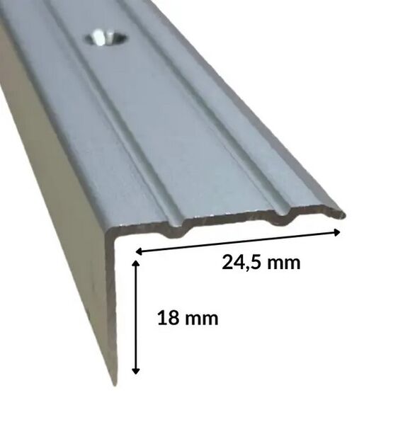 Nez de marche équerre alu percé 24.5 x 18mm l.3000 mm | WATTELEZ - WATTELEZ