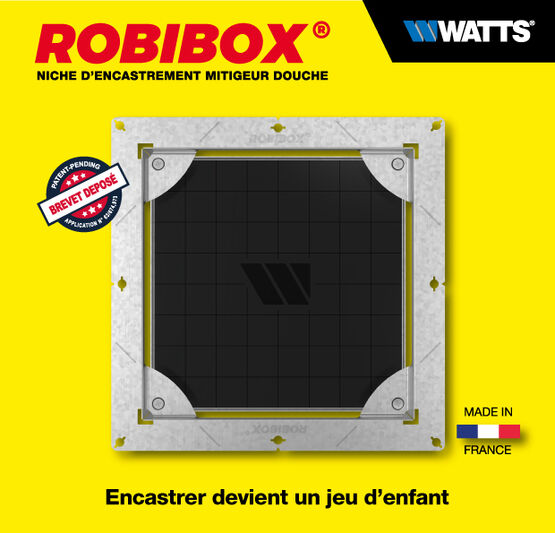  Niche d&#039;encastrement de mitigeur de douche sur plaque de plâtre ou alvéolaire | Robibox - WATTS INDUSTRIES
