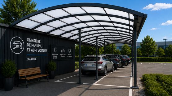 OMBRIÈRE DE PARKING ET ABRI VOITURE OVALUX