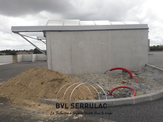 Option dégagement arrière pour abris télescopiques en aluminium | BVL SERRULAC - Autres constructions modulaires préfabriqués
