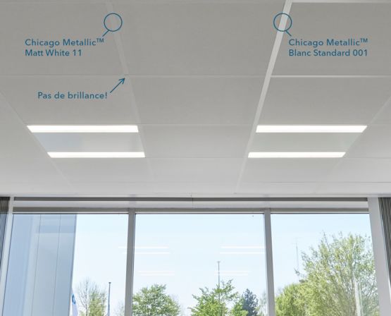  Ossatures de suspension pour plafonds modulaires blanc mat | Chicago Metallic™ Matt White 11 - ROCKFON
