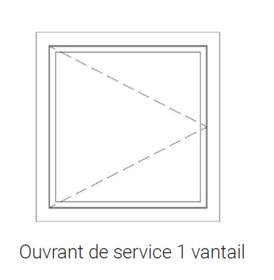  Ouvrant de Service Pare-Flamme en PVC à Rupture de Pont Thermique – EI30 | ResiTeq  - Cloisons et planchers vitrés pare-flamme ou coupe-feu