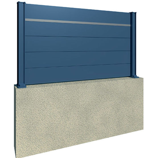 Palissade pleines à lames larges en aluminium | H 204 - produit présenté par LA CLOTURE ALU (ABS SAS)