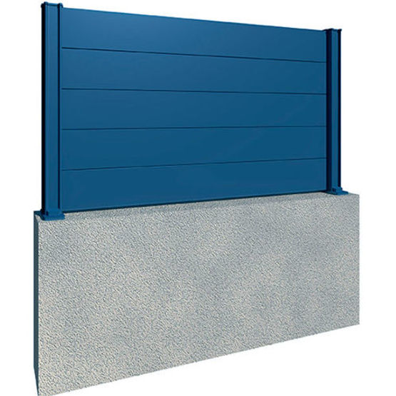  Palissade pleines à lames larges en aluminium | H 204 - Clôture métallique