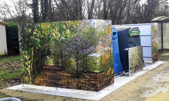 Palissades caches conteneurs à colonnes aériennes | Belben - BELBEN