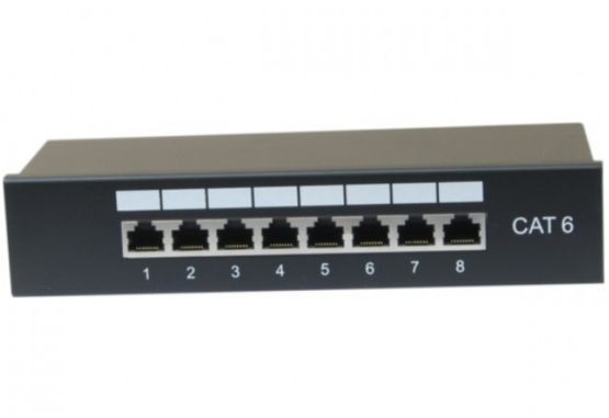  PANNEAU 10 pouces 1U 8 PORTS CAT6 STP | Réf : 754720 - Baies de brassage pour réseau VDI