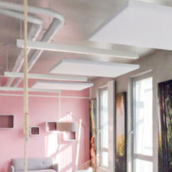 Panneau acoustique pour pose plafond en ilot suspendu | EKOE STYLE 