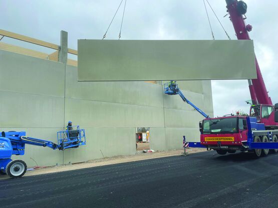 Panneau coupe-feu préfabriqué en béton bas carbone | Panneau CF Rsoft