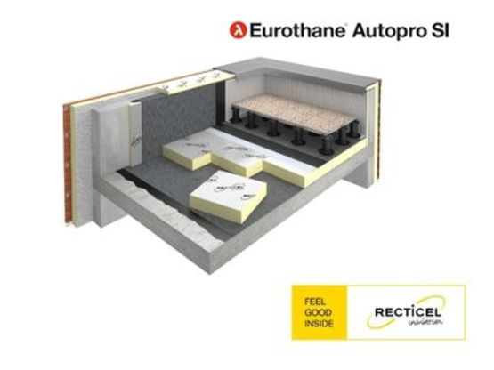 Panneau d’étanchéité apparente pour terrasses béton ou bois | Eurothane Autopro SI - produit présenté par RECTICEL INSULATION