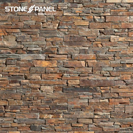 Panneau de parement mural en pierre naturelle | STONEPANEL® MULTICOLOR - produit présenté par CUPA STONE