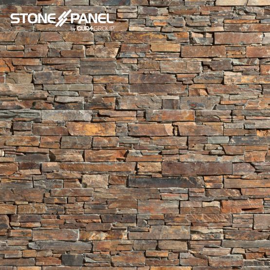 Panneau de parement mural en pierre naturelle  | STONEPANEL® MULTICOLOR - produit présenté par CUPA STONE