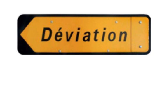  Panneau de signalisation pour changement de direction à droite ou à gauche | KD22 à bords tombés - AXIMUM