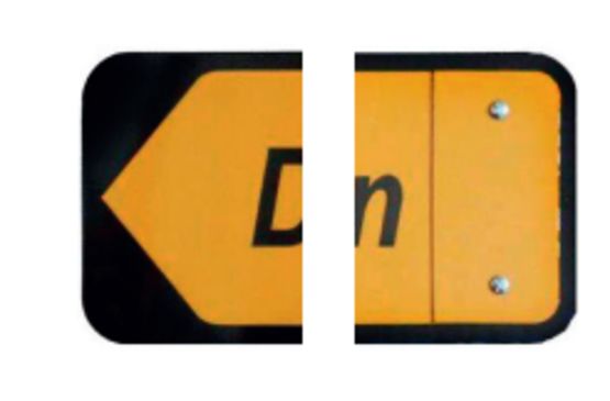 Panneau de signalisation pour changement de direction à droite ou à gauche | KD22 à bords tombés - produit présenté par AXIMUM