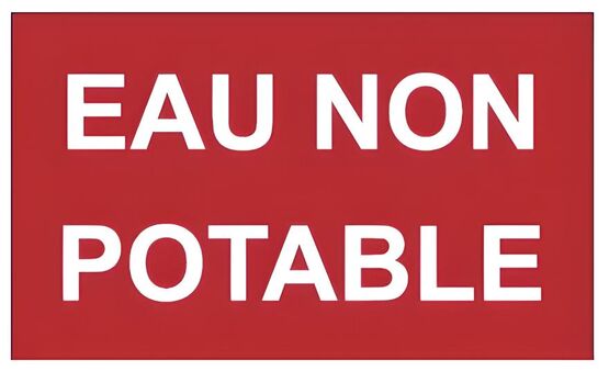 Panneau eau non-potable alu composite